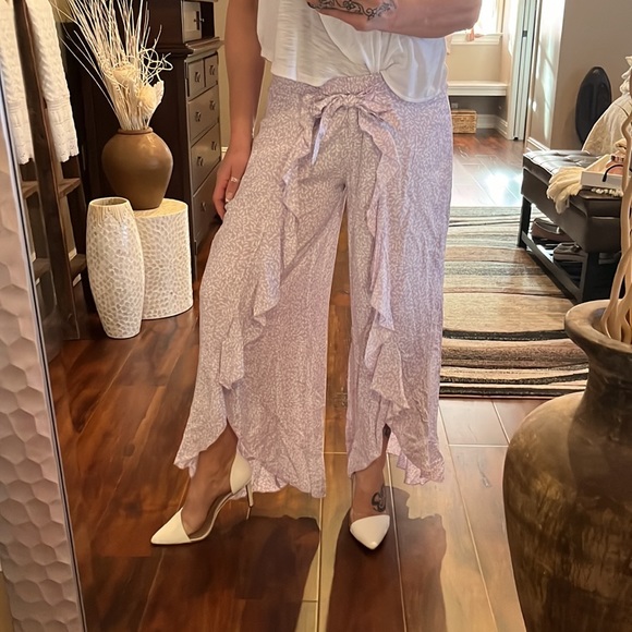 Kiwi & Punch flowy pants lavender tie waist - Picture 11 of 14